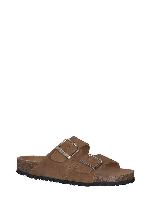 Se Tamaris Women Slides Tamaris Brown ved Booztlet