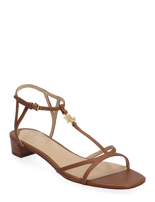 Lauren Ralph Lauren Fallon Nappa Leather Sandal Lauren Ralph Lauren Brown