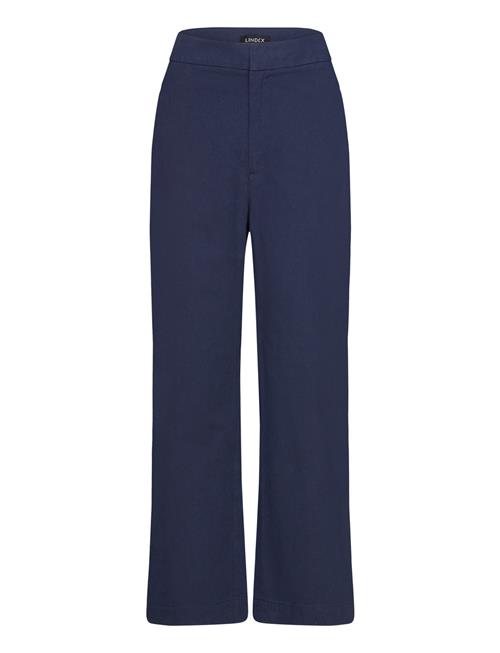 Lindex Trouser Cropped Cotton Lindex Blue