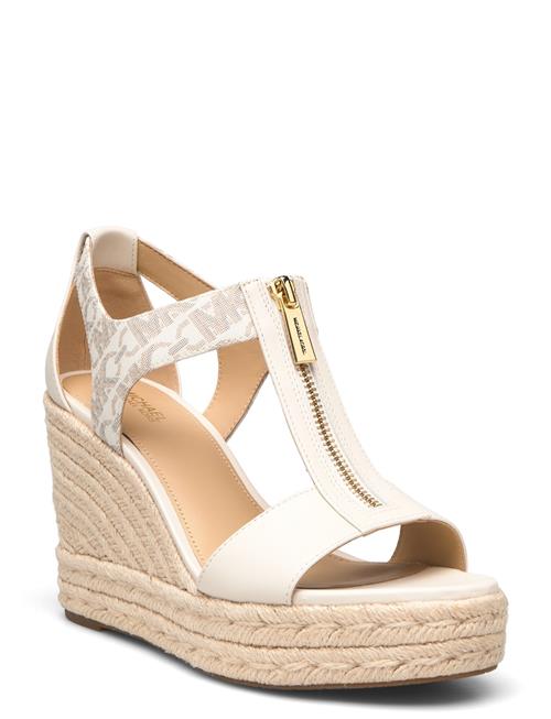 Se Michael Kors Berkley Mid Wedge Michael Kors Cream ved Booztlet