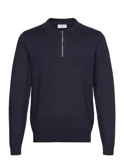 Ecovero L/S Zip Polo Lindbergh Navy