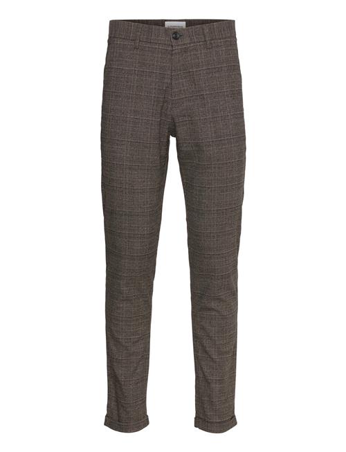 Se Lindbergh Check Superflex Pants Lindbergh Brown ved Booztlet