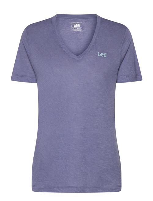 Se Lee Jeans V Neck Tee Lee Jeans Blue ved Booztlet