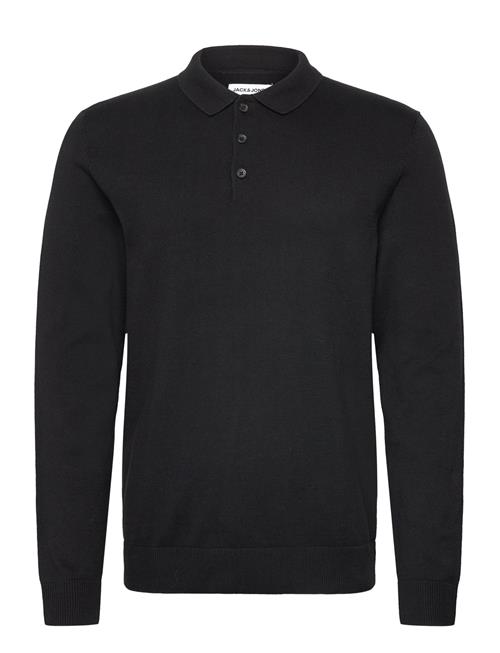 Se Jack & Jones Jjfred Knit Ls Polo Aw24 Jack & J S Black ved Booztlet