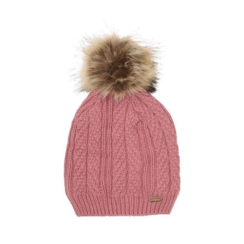 Minymo Hat w. detachable fake fur Dusty Rose Hat m. aftagelig fake fur Dusty Rose | Lyserød | 54 cm