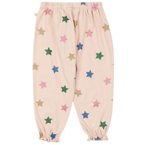 Se Konges Sløjd Malli Glitter Pants Gots - Star Glitter | Lyserød | 12 months ved Babyshop