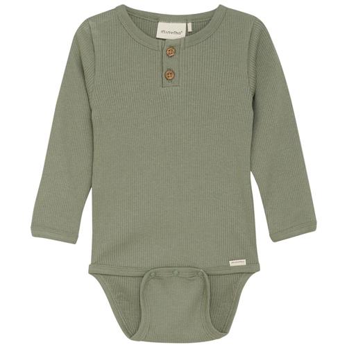 Minymo Ribbet Baby Body Sea Spray Green | Grønn | 86 cm