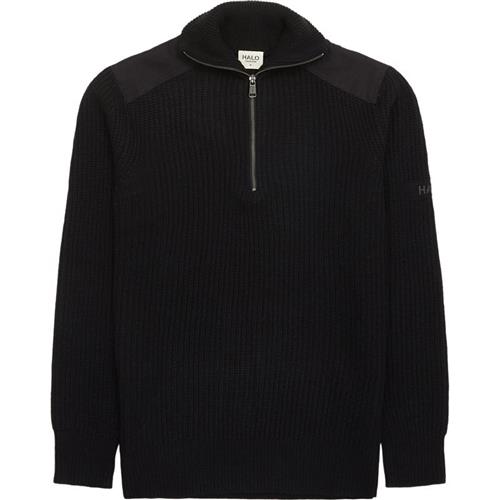 Se Halo Wool Half Zip Strik Black ved Quint