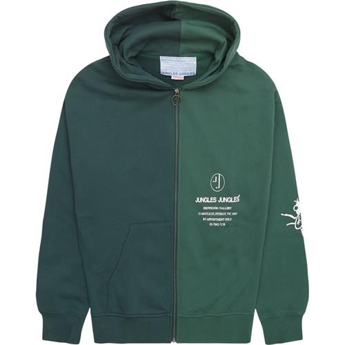 Se Jungles Jungles Pty Itd Appoinment Only Zip Up Split Sweatshirts Green ved Quint