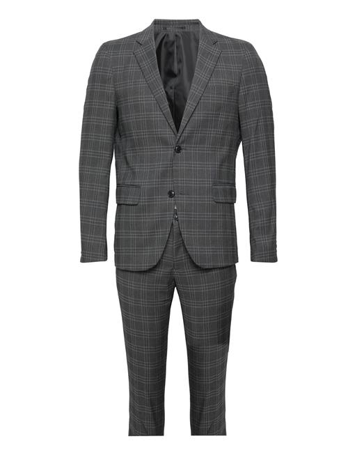 Se Lindbergh Checked Suit Lindbergh Grey ved Booztlet