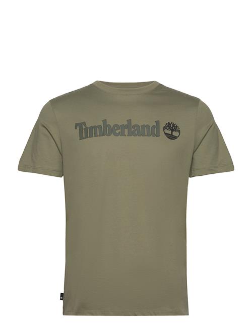 Se Timberland Kennebec River Linear Logo Short Sleeve Tee Cassel Earth Timberland Green ved Booztlet