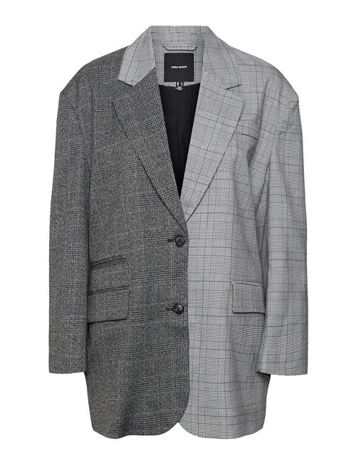 Se Vero Moda Vmmila Ls Over D Check Blazer Vero Moda Grey ved Booztlet