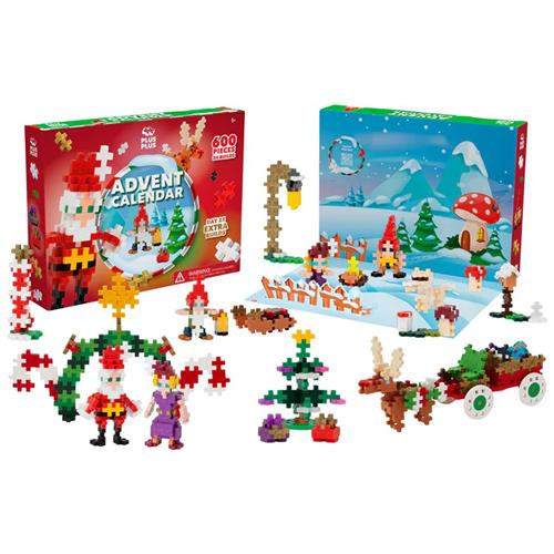 Plus-Plus Plus-Plus Advent Calendar - Santas World Red | Rød | 5-7