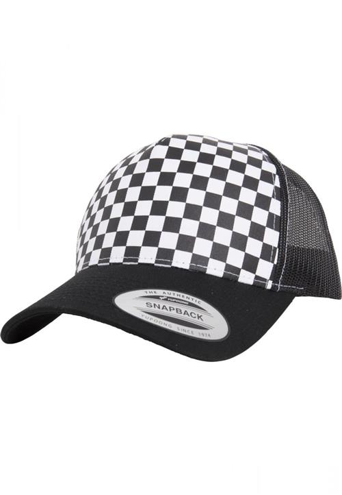 Se Flexfit Hætte 'Checkerboard Retro Trucker'  sort / hvid ved About You