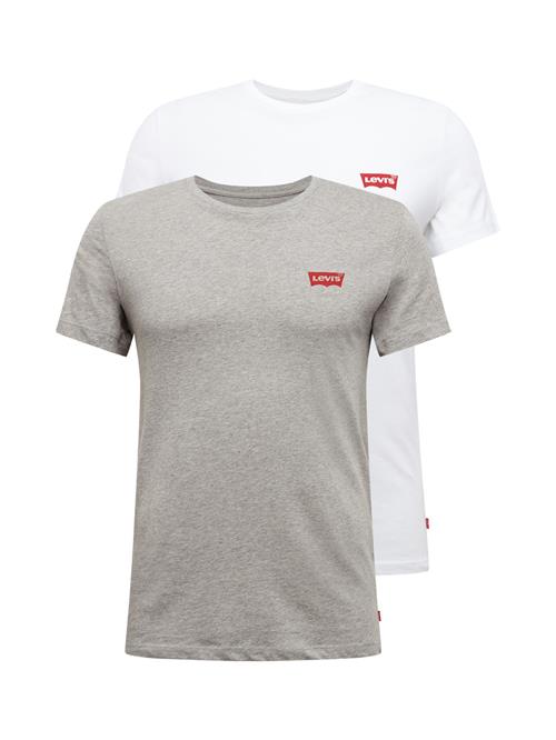 LEVI'S ® Bluser & t-shirts '2 Pack Crewneck Graphic'  grå / hvid