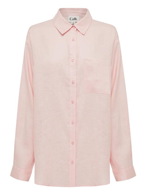 Calli Bluse 'LINEN BF'  pink