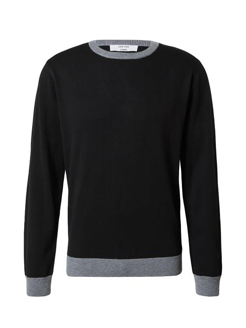 DAN FOX APPAREL Pullover 'Lars'  grå / sort