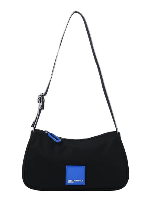 Se KARL LAGERFELD JEANS Skuldertaske 'Urban'  blå / sort / hvid ved About You