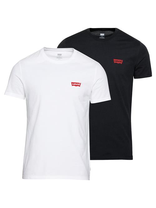 Se LEVI'S ® Bluser & t-shirts '2 Pack Crewneck Graphic'  rød / sort / hvid ved About You