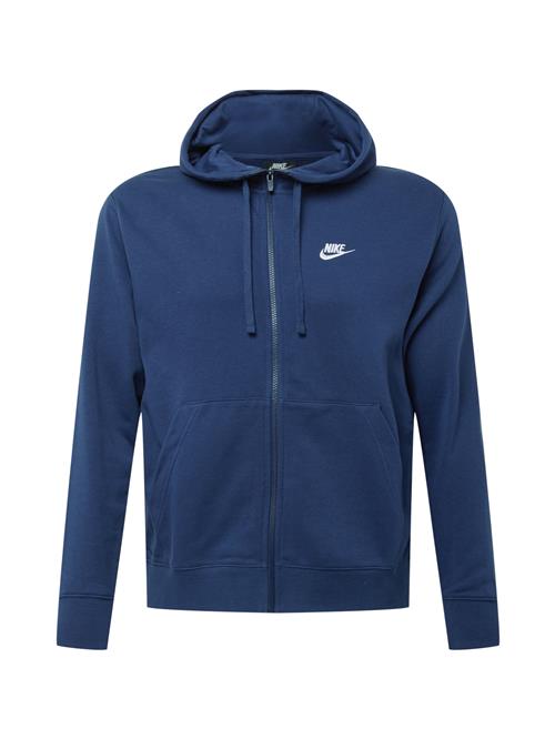 Nike Sportswear Sweatjakke 'Club'  navy / hvid