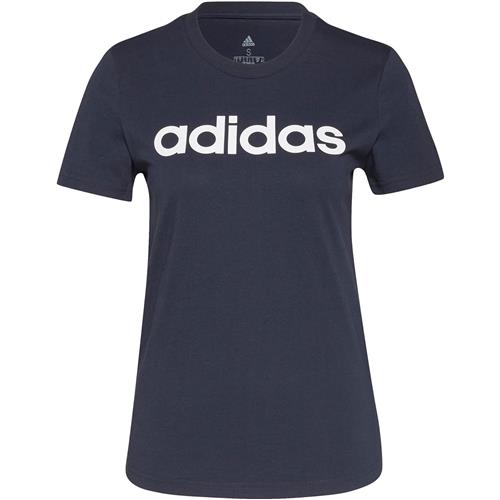 ADIDAS SPORTSWEAR Funktionsbluse 'Essentials  Logo'  navy / hvid