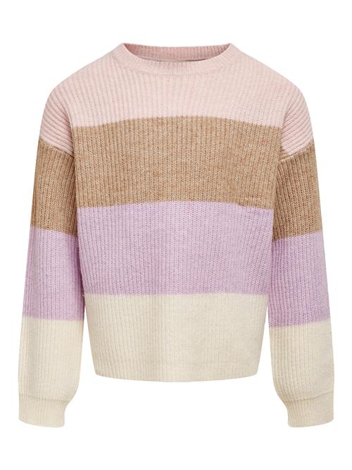 KIDS ONLY Pullover 'Sandy'  creme / brun-meleret / lyselilla / lys pink