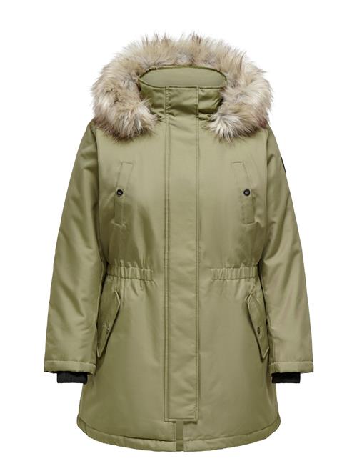 ONLY Carmakoma Vinterparka 'Irena'  lysebeige / brun / oliven