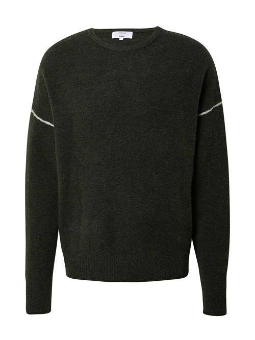 Se DAN FOX APPAREL Pullover 'Thilo'  mørkegrøn / hvid ved About You