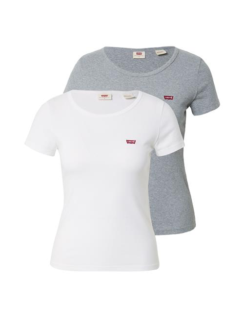 Se LEVI'S ® Shirts '2 Pack Crewneck Tee'  grå-meleret / rød / hvid ved About You