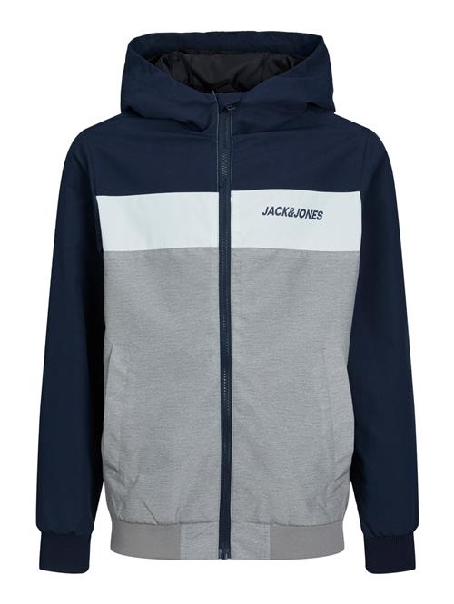 Jack & Jones Junior Overgangsjakke 'Rush'  navy / basalgrå / hvid