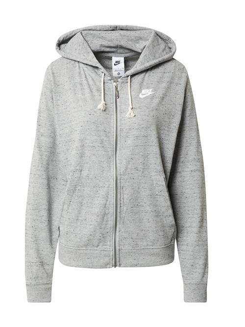 Se Nike Sportswear Sweatjakke  grå-meleret / hvid ved About You