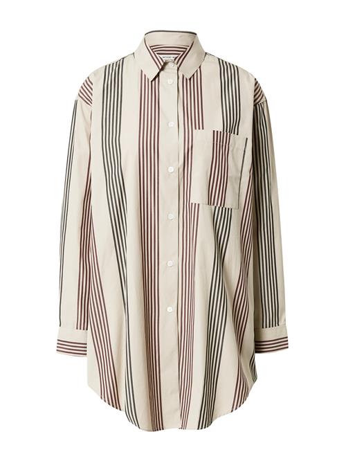 WOOD WOOD Bluse 'Charlene'  beige / vinrød / sort