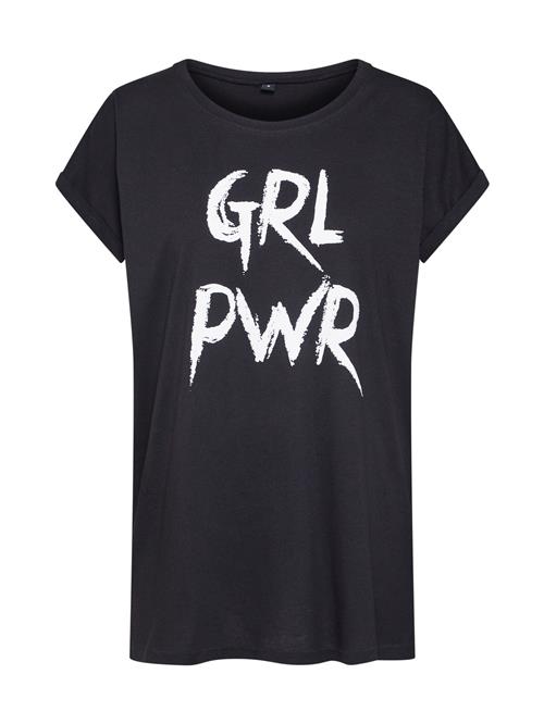 Merchcode Shirts 'Grl Pwr'  sort / hvid