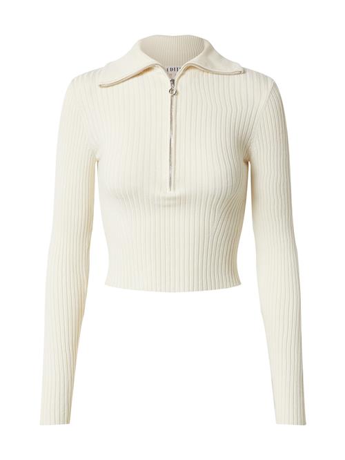 Se EDITED Pullover 'Fritzi'  beige / hvid ved About You