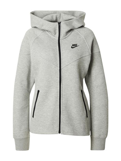 Nike Sportswear Sportsjakke 'TECH FLEECE'  grå-meleret / sort