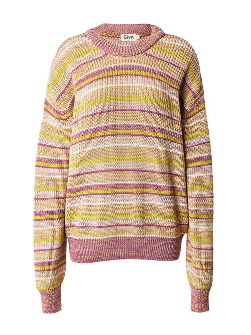 Givn Berlin Pullover 'Aria'  lime / pink / uldhvid