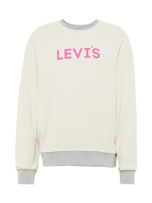 LEVI'S ® Sweatshirt 'Relaxd Graphic Crew'  creme / grå-meleret / lys pink / hvid