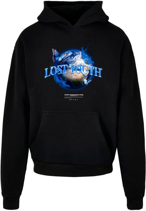 Lost Youth Sweatshirt 'World'  blå / gul / sort / hvid