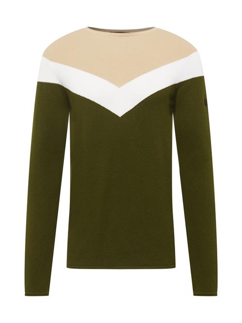 Key Largo Pullover 'RÜDIGER'  sand / oliven / hvid