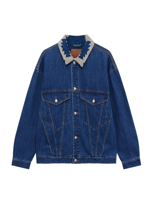 Pull&Bear Overgangsjakke  beige / blue denim