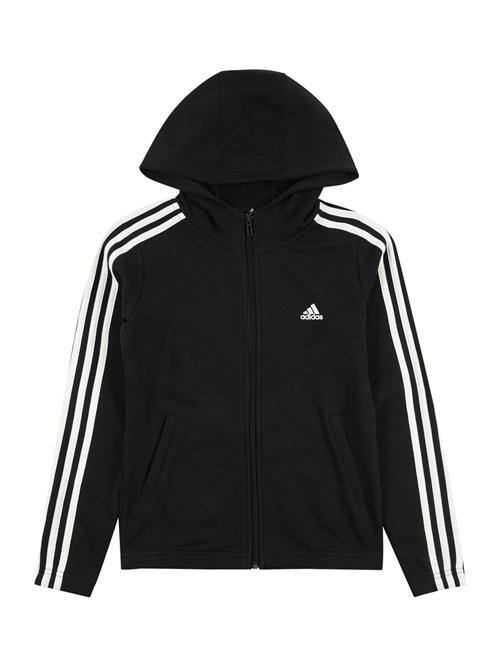 ADIDAS SPORTSWEAR Sportssweatjakke 'Essentials'  sort / hvid