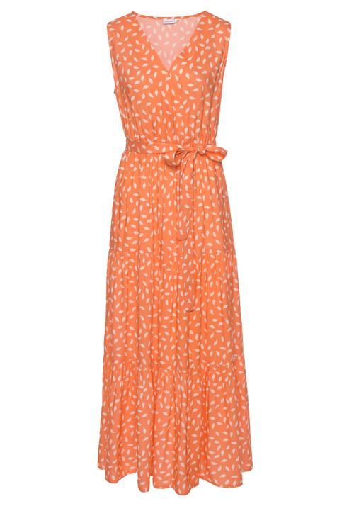 VIVANCE Sommerkjole  orange / hvid