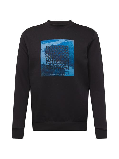 WESTMARK LONDON Sweatshirt 'London River'  blå / lyseblå / sort