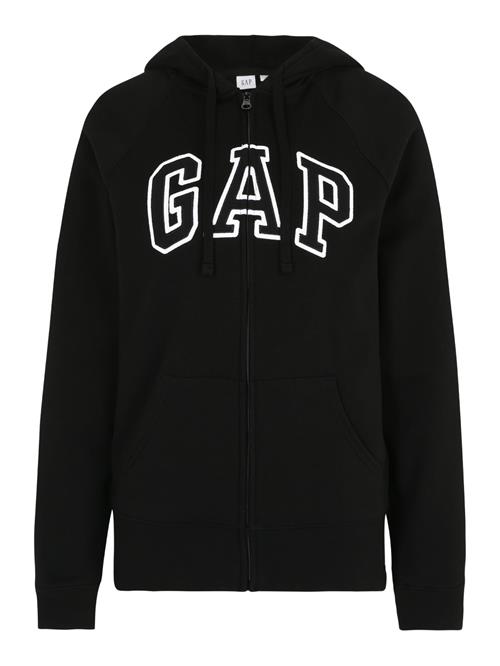 Gap Tall Sweatjakke 'HERITAGE'  sort / hvid