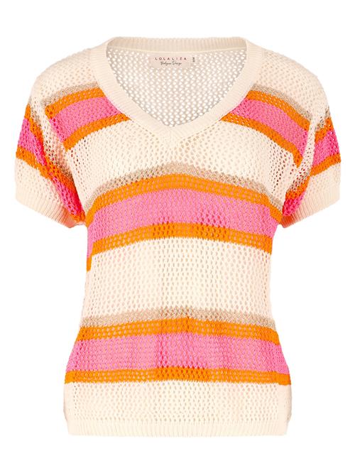 LolaLiza Pullover  lyseorange / lys pink / naturhvid