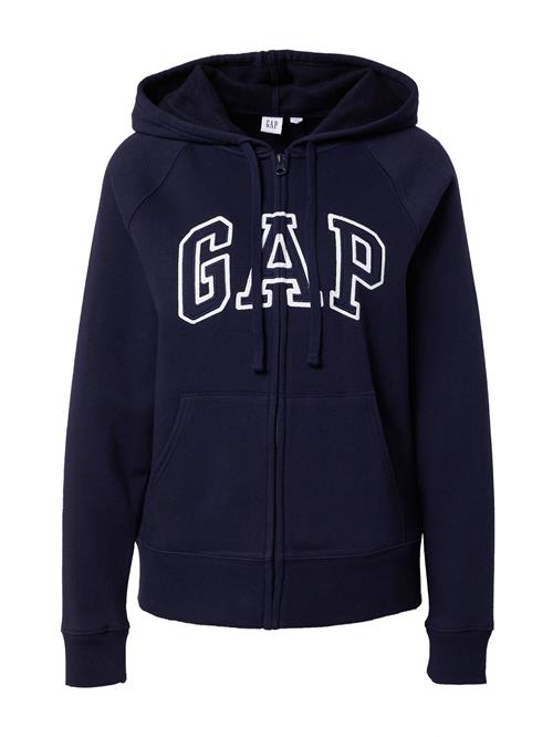 GAP Sweatjakke  navy / hvid