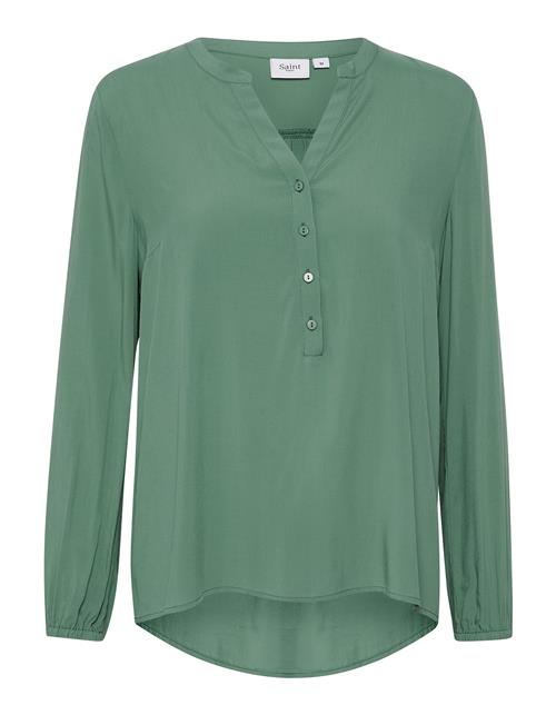 SAINT TROPEZ Bluse 'Eda'  jade