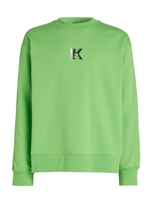 KARL LAGERFELD JEANS Sweatshirt  lysegrøn / sort / hvid