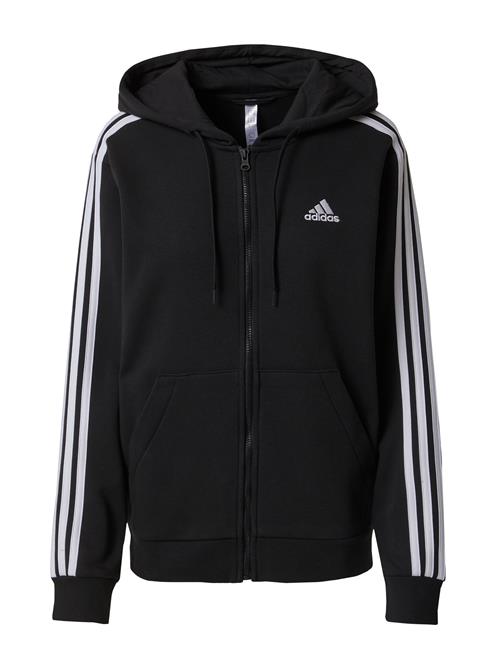 ADIDAS SPORTSWEAR Sportssweatjakke 'Essentials'  sort / hvid