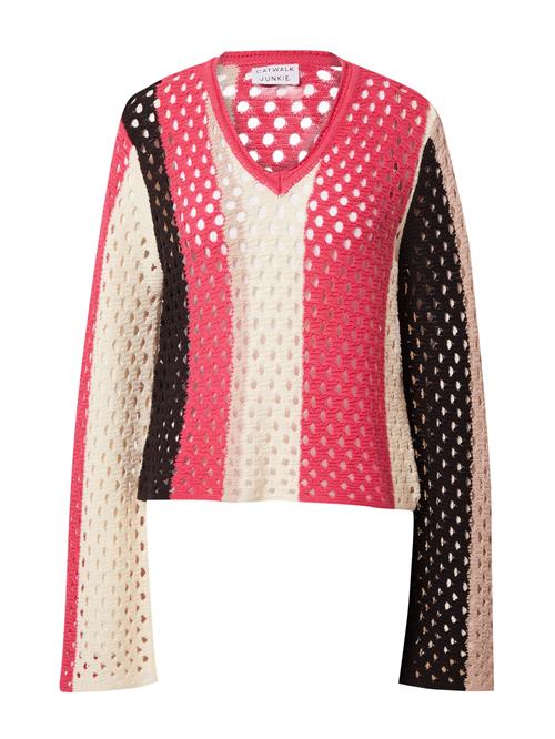 Se CATWALK JUNKIE Pullover 'DANI'  beige / pink / sort ved About You